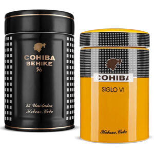COHIBA Behike/Siglo Ceramic Cigar Large Diameter Cigar Humidor Jar with Gift Box - Free Shipping