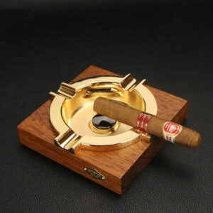 JIFENG Wood Large Cigar Ashtray Luxury Outdoor Large Holder Living Room Square Cigar Accessories