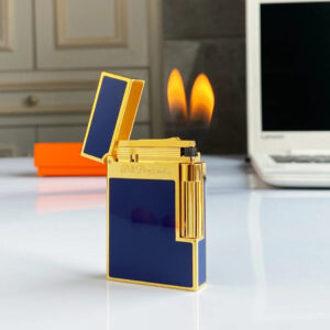 Dupont Classic Double Flame Cigar Lighter - Exact weight, Ping, 2 colours and single flame.