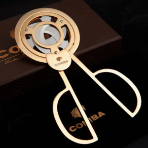 Cohiba Cuban Cigar Triple 3 Blades Stainless Steel Gold Plated Cigar Cutter - Cuban Cigars Scissors
