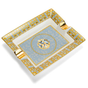 H Pattern Cigar Ceramic Ashtray Large Smoke Slot Fashionable and Durable Living Room Household Smoke Extinguisher