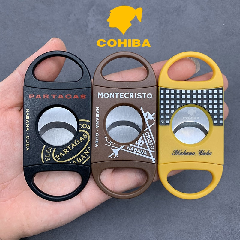 Cigar Cutter Plastic Stainless Steel Blade Guillotine - Cohiba Montecristo Partagas
